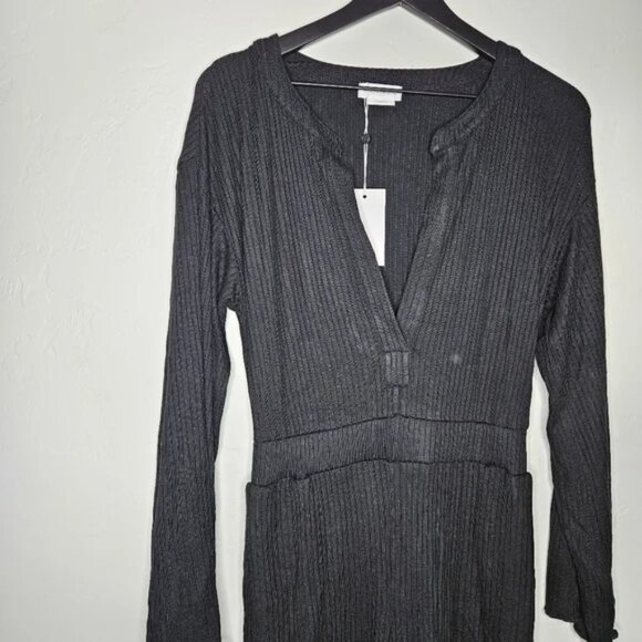 NWT Lovers + Friends x Revolve Black Long Sleeve Ribbed Jogger Jumpsuit Small - Picture 5 of 9